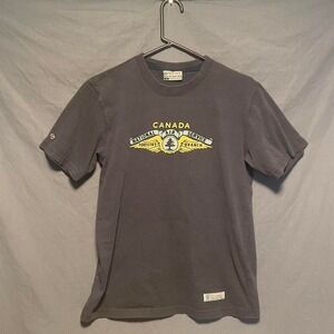 Red Canoe Airplane T Shirt National Air Service Forestry Branch Mens Size Small